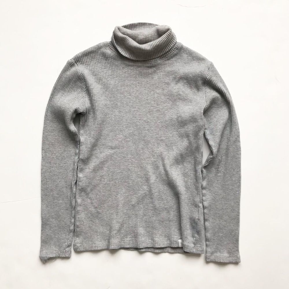 Zara gray ribbed turtle neck top EUC 10Y
